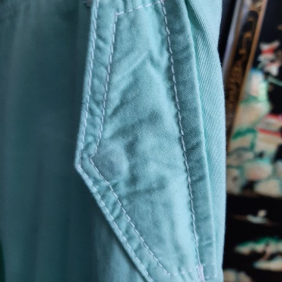 Khakis Adjustable Mint Green Crops - Picture 3 of 7